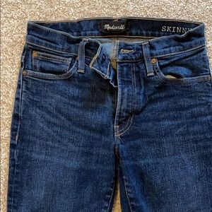 Madewell dark rinse skinny jeans